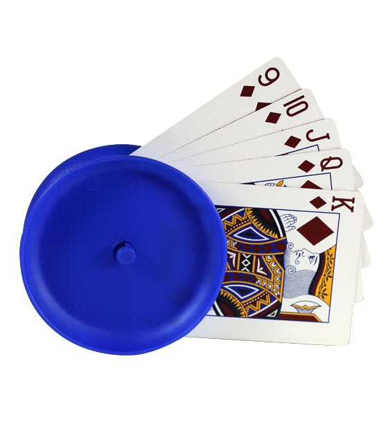 Round Playing Cards Holder, blue